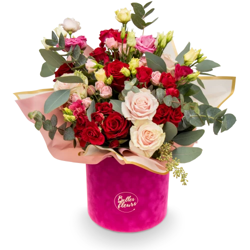 Flower box of roses